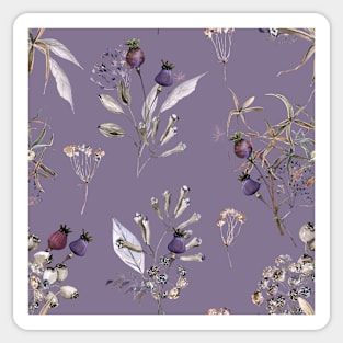 Vintage Floral in Lavender Sticker